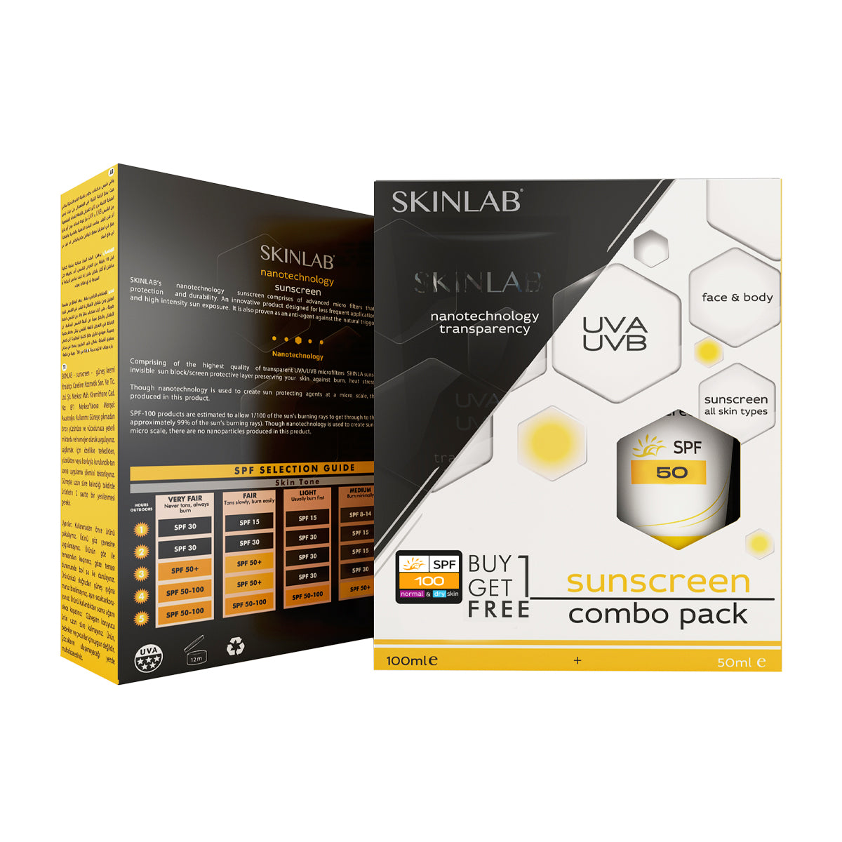 SKINLAB Sunscreen UVA+UVB MAX Protection SPF 100 For Dry / Normal Skin