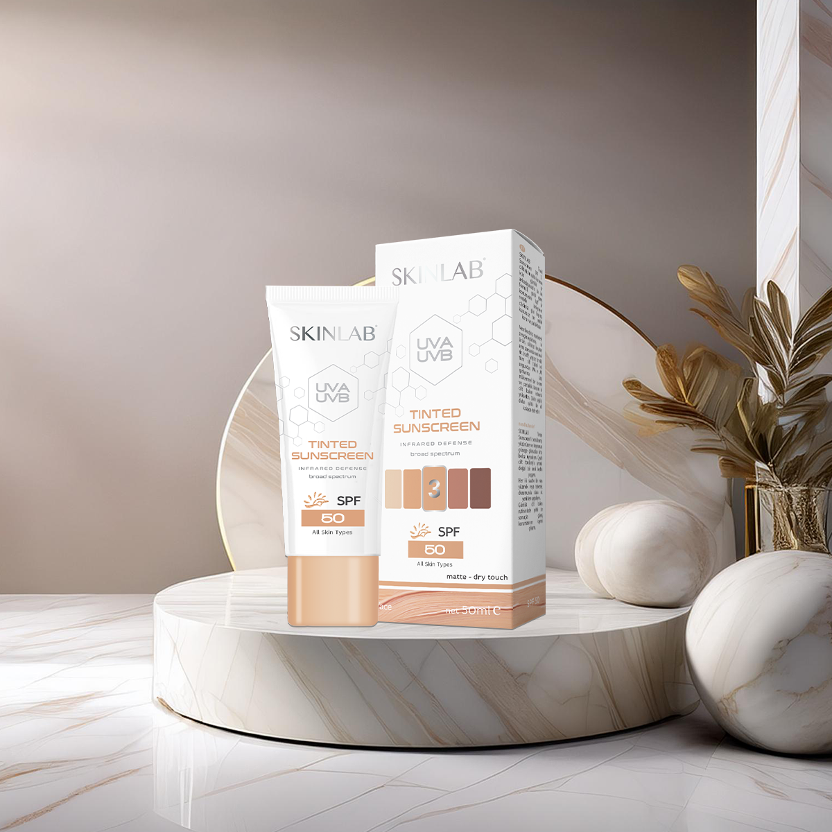 SKINLAB Tinted Sunscreen SPF 50 (Matte-Dry Touch)