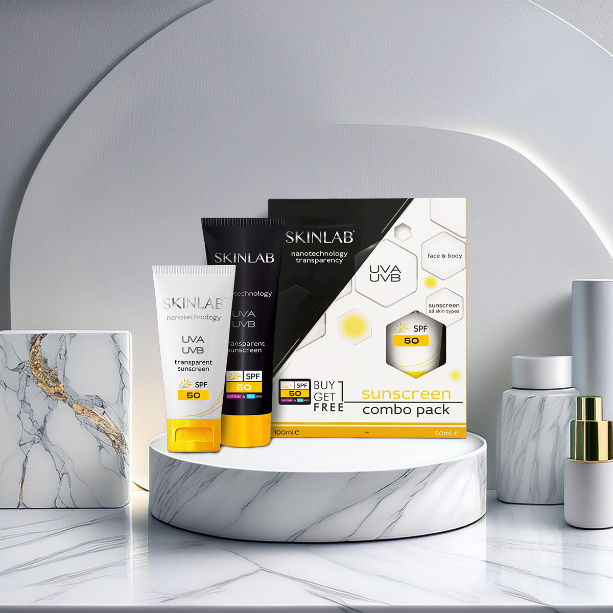 Sun Lab Sun Screen SPF 50 Sunscreen – UVA/UVB Protection - Normal and Dry Skin | SKINLAB