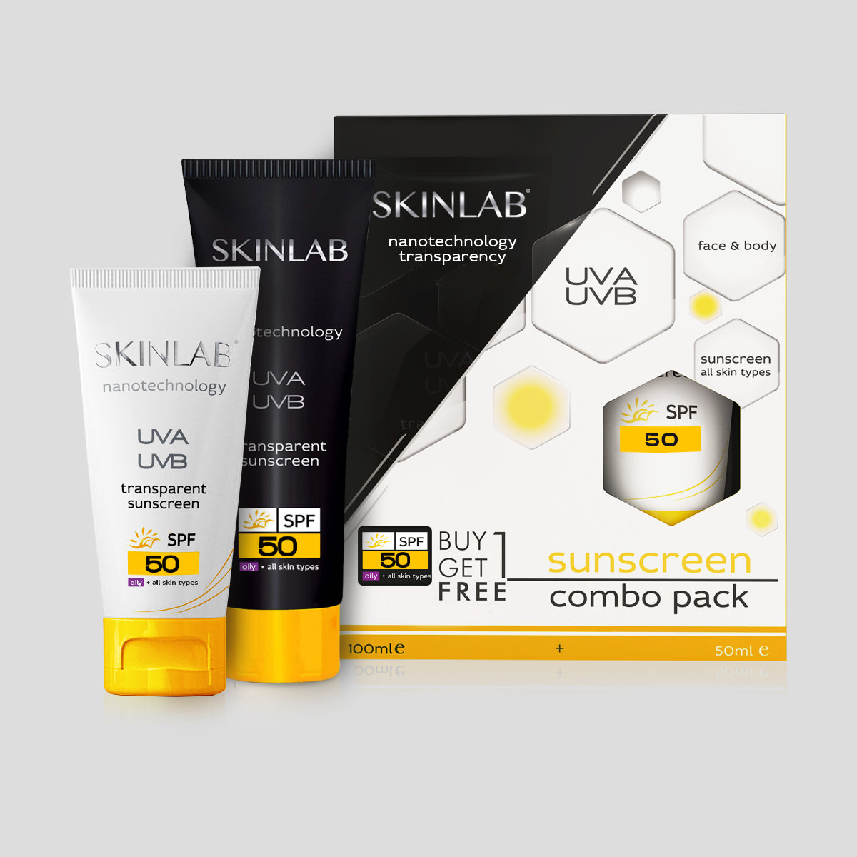 skinlab sunscreen spf50 oily skin combo pack
